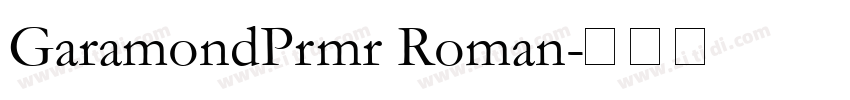 GaramondPrmr Roman字体转换